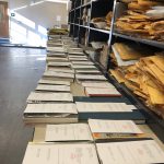 Books laid out along shelves.