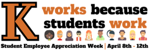 K Works because students work graphic
