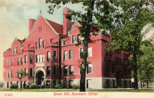 Image of a postcard with Bowen Hall