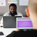 Man working at a computer