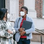 Photo of students in masks