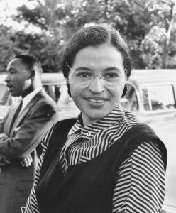 Photo of Rosa Parks and Martin Luther King, Jr.