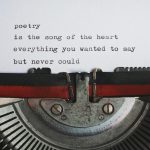 typewriter with poem