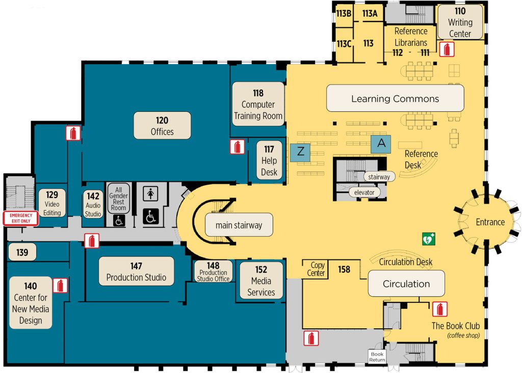 Library first floor map